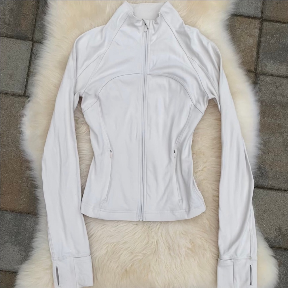 Lululemon Cropped Define Jacket Nulu White Opal Size 2